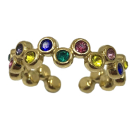 ANILLO ZO13514R DORADO+BLANCO Acero Inoxidable