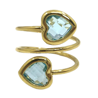 ANILLO ZO13499R VERDE Acero Inoxidable