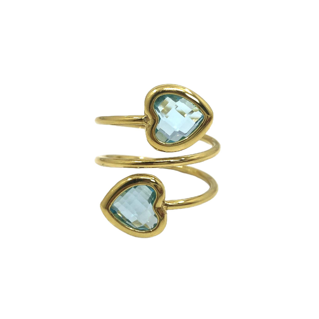 ANILLO ZO13499R BEIG Acero Inoxidable