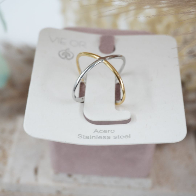 ANILLO ZO11126R150 BICOLOR Acero Inoxidable
