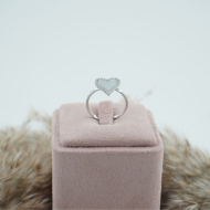 ANILLO ZO11867R PLATEADO+BLANCO Acero Inoxidable