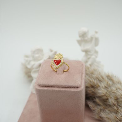 ANILLO ZO12427R DORADO+BLANCO Acero Inoxidable