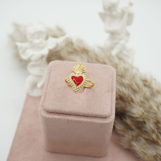 ANILLO ZO12427R DORADO+BLANCO Acero Inoxidable