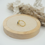 ANILLO ZO12427R DORADO+NEGRO Acero Inoxidable