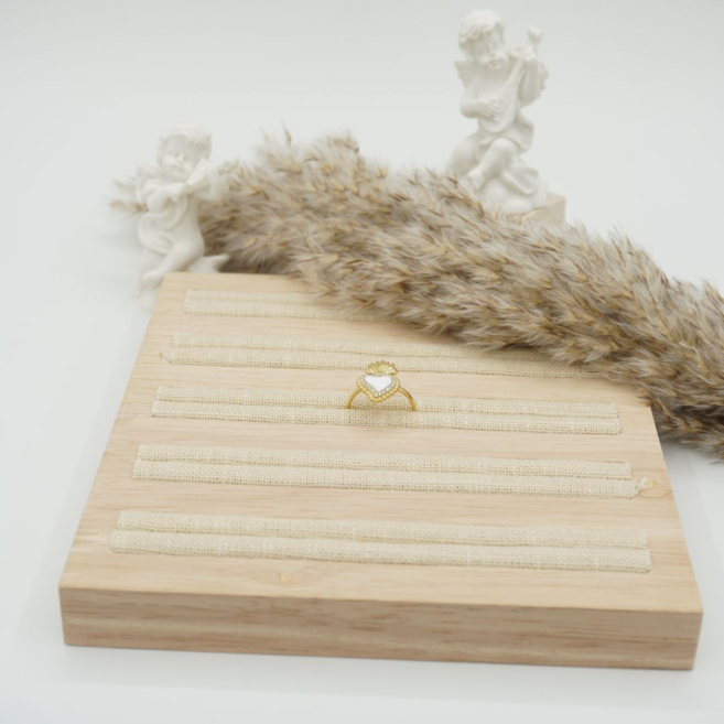ANILLO ZO12427R DORADO+BLANCO Acero Inoxidable