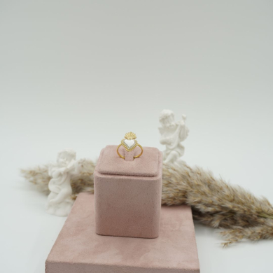 ANILLO ZO12427R DORADO+BLANCO Acero Inoxidable