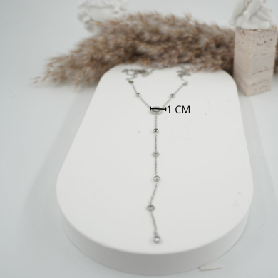 COLLAR ZO11636N PLATEADO Acero Inoxidable
