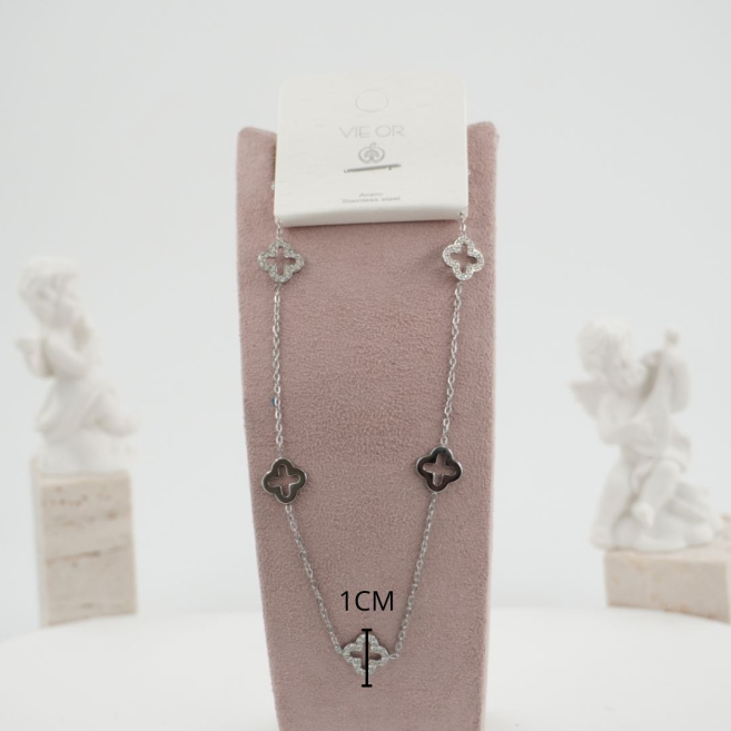 COLLAR ZO12109N PLATEADO Acero Inoxidable