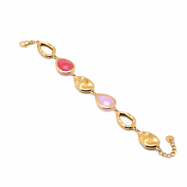 PULSERA ZO15289B DORADO+ROSA Acero Inoxidable 2B38