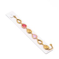PULSERA ZO15289B DORADO+ROSA Acero Inoxidable 2B38