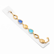 PULSERA ZO15289B DORADO+AZUL Acero Inoxidable 2B38