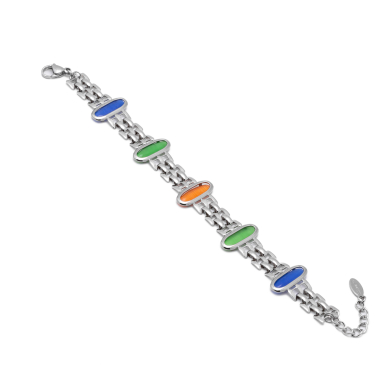 PULSERA ZO13485B PLATEADO+MULTICOLOR Acero Inoxidable 2B52