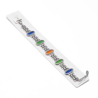PULSERA ZO13485B PLATEADO+MULTICOLOR Acero Inoxidable 2B52