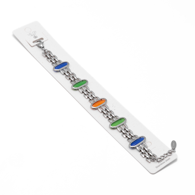 PULSERA ZO13485B PLATEADO+MULTICOLOR Acero Inoxidable 2B52