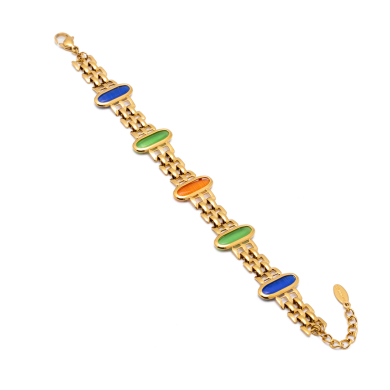 PULSERA ZO13485B DORADO+MULTICOLOR Acero Inoxidable 2B52