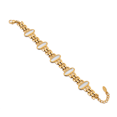 PULSERA ZO13485B DORADO+BLANCO Acero Inoxidable 2B52