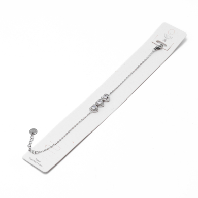 PULSERA ZO14968B PLATEADO+BLANCO Acero Inoxidable 2B35