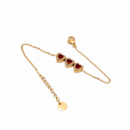 PULSERA ZO14968B DORADO+ROJO Acero Inoxidable 2B35