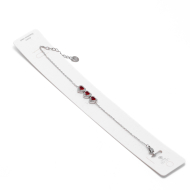 PULSERA ZO14968B PLATEADO+ROJO Acero Inoxidable 2B35