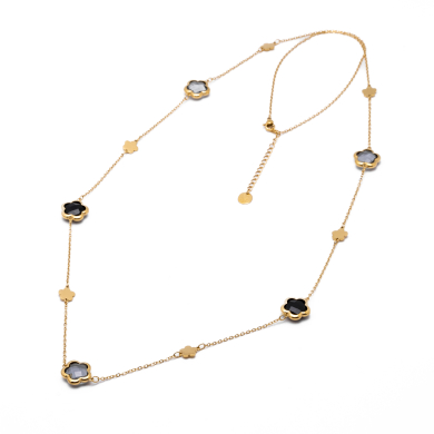 COLLAR ZO14520N/12MM/90+5CM DORADO+GRIS Acero Inoxidable E57