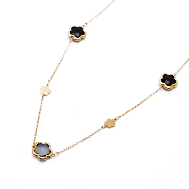 COLLAR ZO14520N/12MM/90+5CM DORADO+GRIS Acero Inoxidable E57