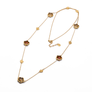 COLLAR ZO14520N/12MM/90+5CM DORADO+CAFE Acero Inoxidable E57