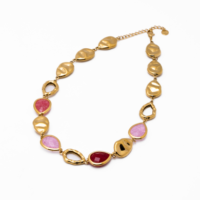 COLLAR ZO15290N DORADO+ROSA Acero Inoxidable