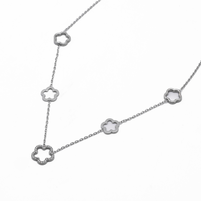 COLLAR ZO15589N PLATEADO Acero Inoxidable 2D42