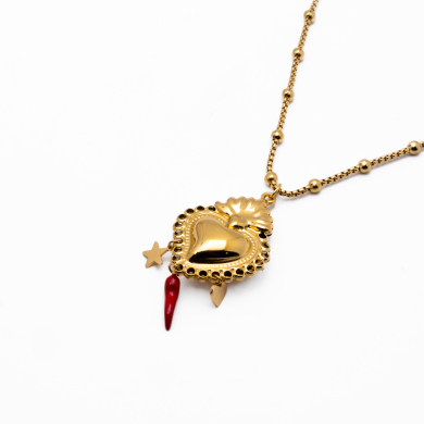 COLLAR ZO14564N DORADO Acero Inoxidable 2D310