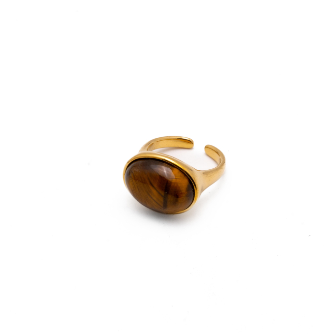 ANILLO Y00566 MARRON Acero Inoxidable