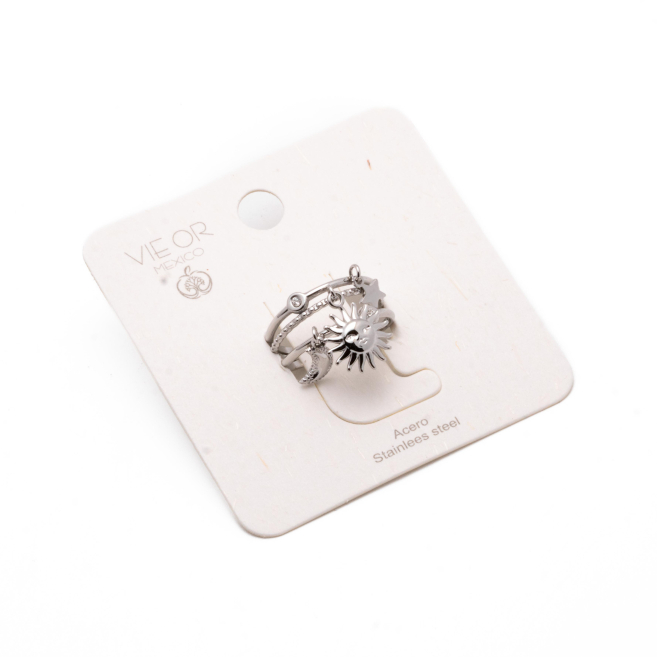 ANILLO Y00703 PLATEADO Acero Inoxidable A44