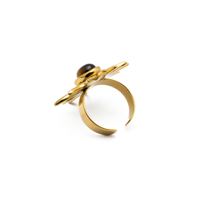 ANILLO Y00736 MARRON Acero Inoxidable
