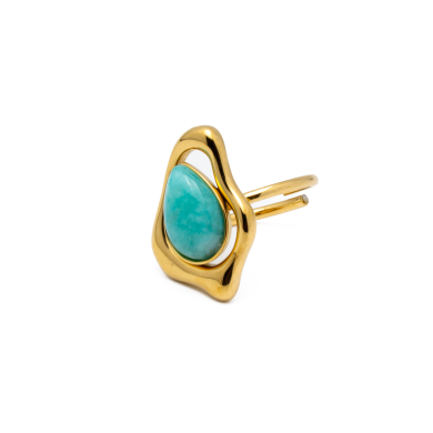 ANILLO Y00637 AZUL Acero Inoxidable