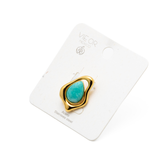 ANILLO Y00637 AZUL Acero Inoxidable