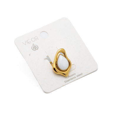 ANILLO Y00637 BLANCO Acero Inoxidable A27