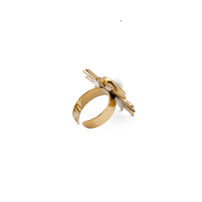 ANILLO Y00736 BLANCO Acero Inoxidable
