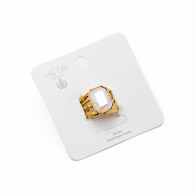 ANILLO Y00561 BLANCO Acero Inoxidable A13