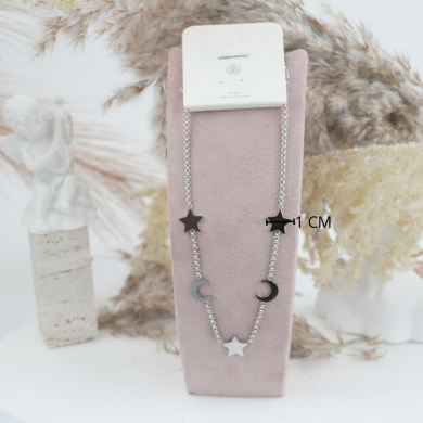 COLLAR ZO11667N PLATEADO Acero Inoxidable