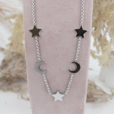 COLLAR ZO11667N PLATEADO Acero Inoxidable