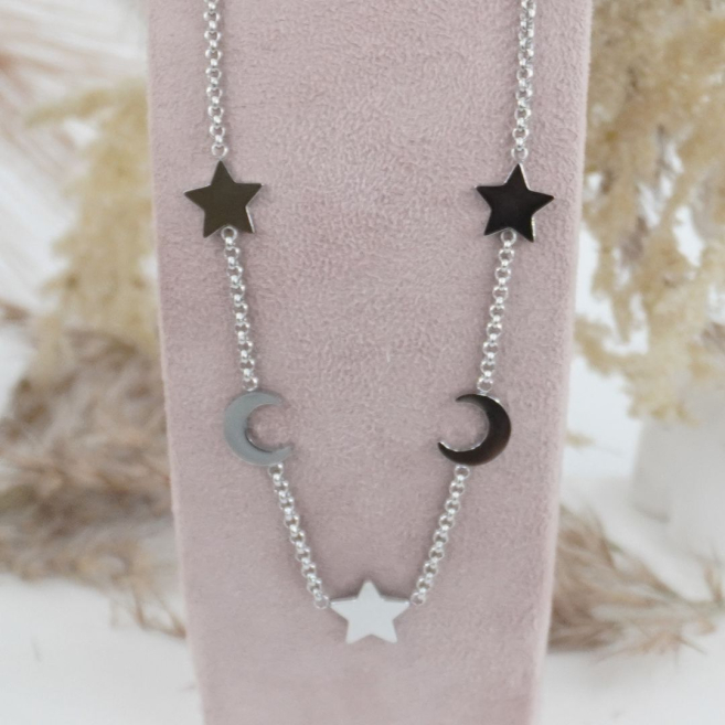 COLLAR ZO11667N PLATEADO Acero Inoxidable