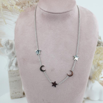 COLLAR ZO11667N PLATEADO Acero Inoxidable