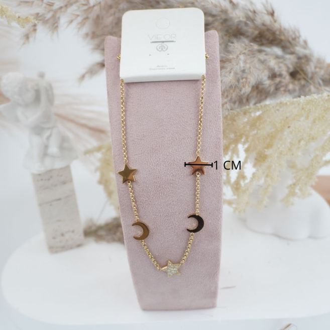 COLLAR ZO11667N DORADO Acero Inoxidable