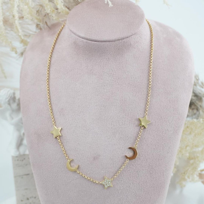 COLLAR ZO11667N DORADO Acero Inoxidable