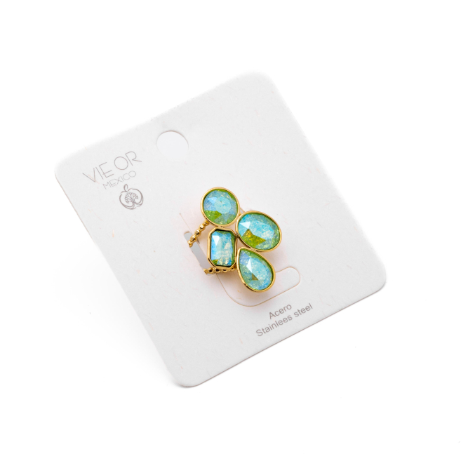 ANILLO Y00690 VERDE Acero Inoxidable A29