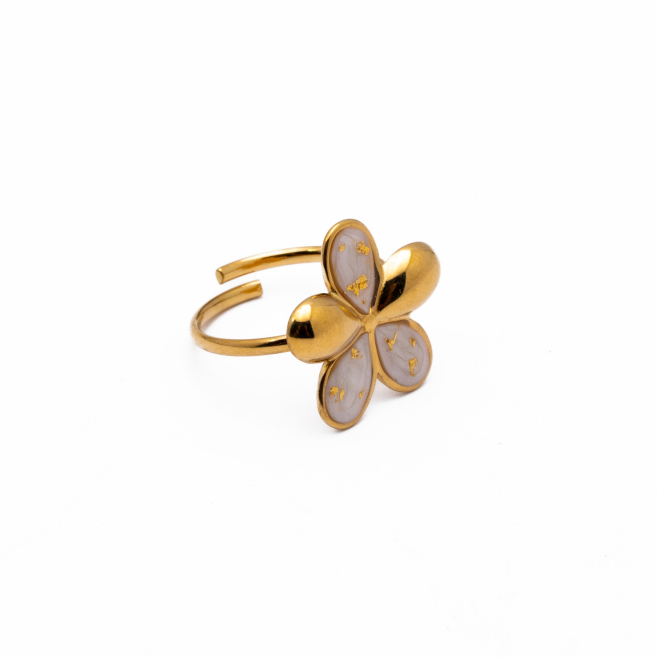 ANILLO Y00756 BLANCO Acero Inoxidable