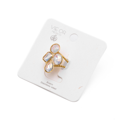 ANILLO Y00690 ROSA Acero Inoxidable A29