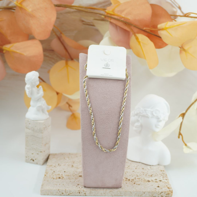 COLLAR ZO12342N BICOLOR Acero Inoxidable