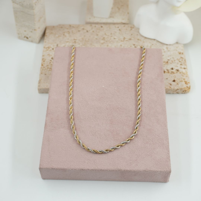 COLLAR ZO12342N BICOLOR Acero Inoxidable