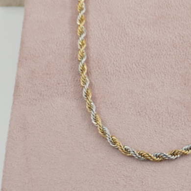 COLLAR ZO12342N BICOLOR Acero Inoxidable