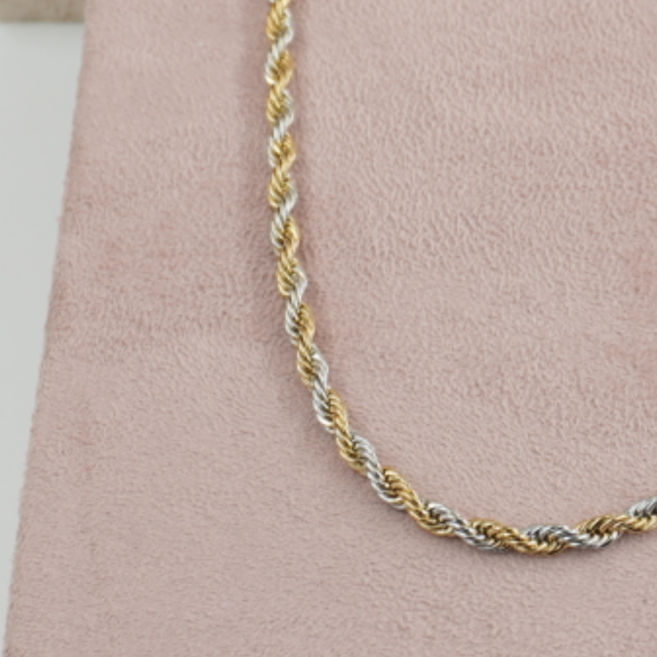 COLLAR ZO12342N BICOLOR Acero Inoxidable